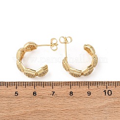 Латунные микро проложить серьги стержня кубического циркония&nbsp;EJEW-B153-03G