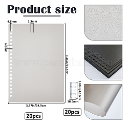 Cubierta desmontable de plástico PP para carpeta con clip&nbsp;OFST-WH0004-113A-02