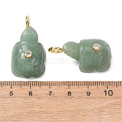 Natürliche grüne Aventurin geschnitzte Anhänger&nbsp;G-H357-03G-07