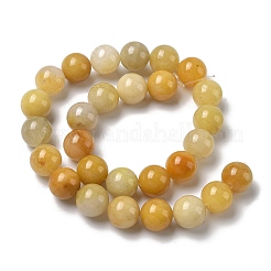 Природный Топаз нефрита бисер нитей&nbsp;G-F818-A02-14mm-02