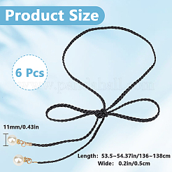 Плетеные ремни из искусственной кожи с искусственным жемчугом AJEW-CP0008-67D