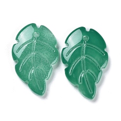 Backfarbe Nachahmung Jade Glas Anhänger&nbsp;EGLA-M027-01A