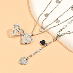 2шт латунный кулон в форме сердца с черной эмалью FS-WGFF7B3-01