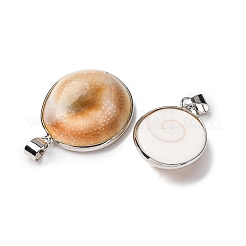 Подвески из латуни из натуральных ракушек KK-H002-01P