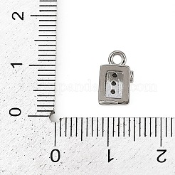 Латунные микропаве прозрачные подвески с фианитом&nbsp;KK-L238-28P