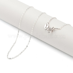 925 регулируемое ожерелье из стерлингового серебра с цепочкой-кабелем для женщин&nbsp;NJEW-U030-01S-01