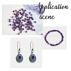 2 filo di perline di pietra mica viola/lepidolite naturale di grado A&nbsp;G-HY0001-30