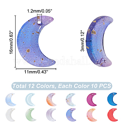 120шт 12 цвета стеклянные подвески&nbsp;GLAA-GA0001-99