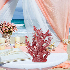 Украшения из искусственного коралла из смолы&nbsp;AJEW-WH0696-124