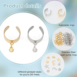 Наборы для самостоятельного изготовления колец-манжет в виде луны DIY-DR0001-23