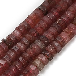 Природного кварца клубники нитей бисера&nbsp;G-G317-A09-3x6mm