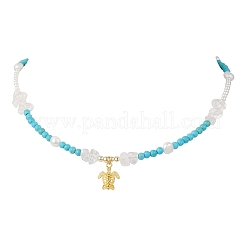 Летние ожерелья из сплава с подвеской в виде черепахи NJEW-JN05333