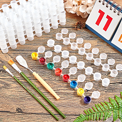 Пластиковые пустые стаканчики с краской с крышками DIY-PH0027-11