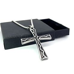 Ретро винтажный крест ожерелья из нержавеющей стали с подвеской UB2455