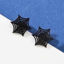 Серьги-гвоздики в виде паутины из нержавеющей стали 304&nbsp;LS-EJEW-G294-01EB