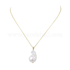 Natürliche Barockperle Keshi Perle Anhänger Halsketten&nbsp;NJEW-JN06083
