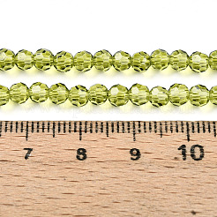 Peinture de cuisson perles de verre transparentes brins&nbsp;DGLA-A035-T4mm-D11