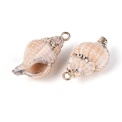 Гальванические подвески из натуральных ракушек&nbsp;BSHE-T015-09
