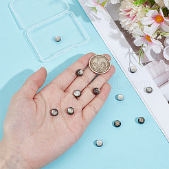 12 шт. 12 стиля натуральных черных бусинок-ракушек с золотой эмалью SSHEL-BC0001-32