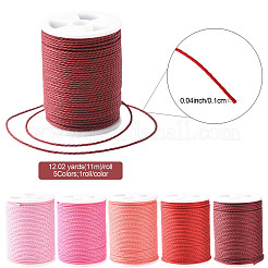 5 рулон круглого вощеного полиэфирного шнура 5 цветов YC-FS0001-02E