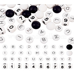 56шт набор силиконовых бусин с буквами и цифрами&nbsp;SIL-PH0001-32