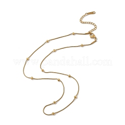 Ожерелья из круглой цепочки-змейки из нержавеющей стали 304 толщиной 3 мм для женщин и мужчин&nbsp;NJEW-F351-03G