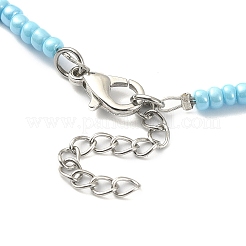 Колье из окрашенного натурального агата NJEW-JN04349