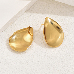 Элегантные серьги-гвоздики в форме капли из нержавеющей стали 201&nbsp;JG7313