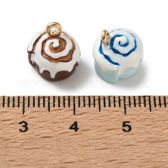 合金エナメルチャーム  ケーキチャーム  ゴールドカラー  ミックスカラー  10x11x10mm  穴：1.4mm&nbsp;FIND-Z117-17G