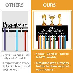 Прямоугольный железный держатель для медалей ODIS-WH0052-021