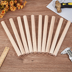 Tubo di legno di gomma&nbsp;WOOD-WH0051-03A