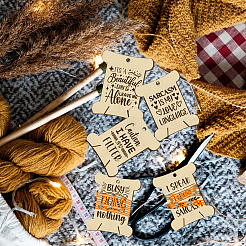 14 шт. 14 стильные фанерные доски для намотки резьбы WOOD-WH0060-05