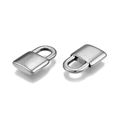 変色しない201ステンレススチールペンダント  ロック  ステンレス鋼色  19x12x3.5mm  穴：5.5x6.5mm&nbsp;STAS-N099-08B