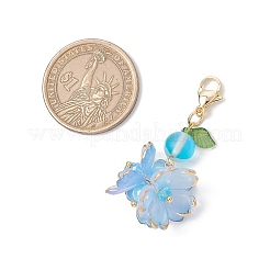 Décorations de pendentif en pierre de lune synthétique et en verre&nbsp;HJEW-TA00337-02
