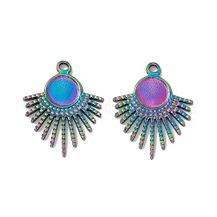 Pendentifs cabochons en acier inoxydable 304 avec placage ionique (IP)&nbsp;STAS-G278-39M