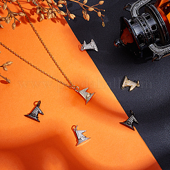 6 шт. подвески из 3-х цветной латуни с микропаве прозрачного кубического циркония класса ААА&nbsp;KK-BBC0015-43