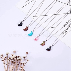 Луна смешанный камень подвески ожерелье макание DIY-SC0002-28