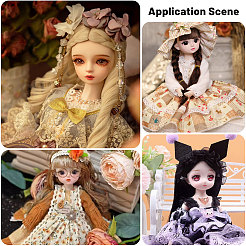 6 шт. 6 цвета высокотемпературное волокно длинные волнистые римские волосы для парика куклы&nbsp;DIY-GL0005-61