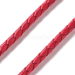 編み込みレザーコード  サクランボ色  3mm  50ヤード/バンドル&nbsp;VL3mm-18