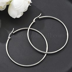 Orecchini a cerchio grandi in acciaio inossidabile 304 anti-ossidazione&nbsp;X-EJEW-F105-04P