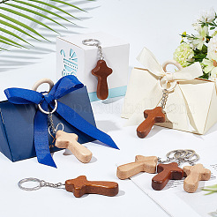 8шт. 2 цвета натурального дерева подвеска наборы брелоков&nbsp;KEYC-AR0001-29