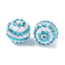 Полосатые бусины из смоляных стразов OACR-A037-01D