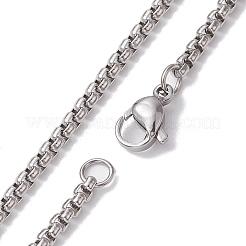 Квадратные ожерелья с подвеской из нержавеющей стали Word 201 NJEW-K253-26P