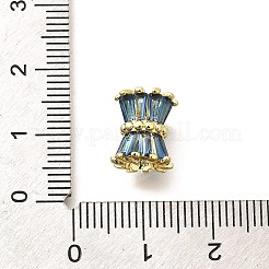 Стойка гальванопокрытие колонна латунь микропаве прозрачные кубические циркониевые бусины KK-Q040-12G-01