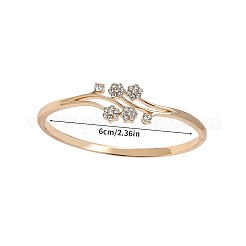 Браслеты из цинкового сплава с цветочным узором и кристаллами-стразами для женщин FS-WG4F37F-01