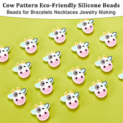 Экологически чистые силиконовые фокусные бусины для коровьего пищевого качества SIL-WH0008-36