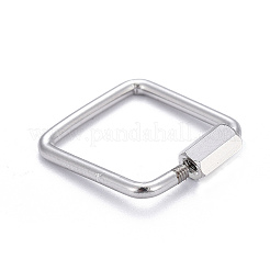 Breloques à fermoir mousqueton à vis en acier inoxydable 304 anti-ternissement&nbsp;LS-STAS-K213-12P