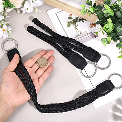 2 pieza de asas de cuero sintético trenzado&nbsp;PURS-CL0001-18C