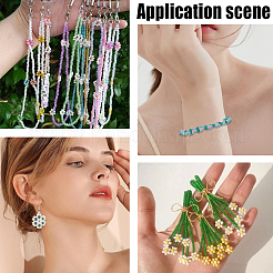 4 рулон 4-х цветных полиэстеровых ниток со специальным покрытием для бисера&nbsp;OCOR-SC0001-08A