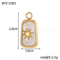 Нержавеющая сталь 304 с подвесками в виде ракушек&nbsp;STAS-OY005-91G